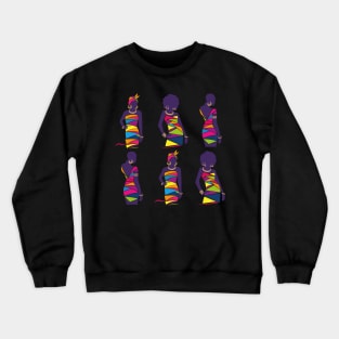 African Women Repeat Pattern Crewneck Sweatshirt